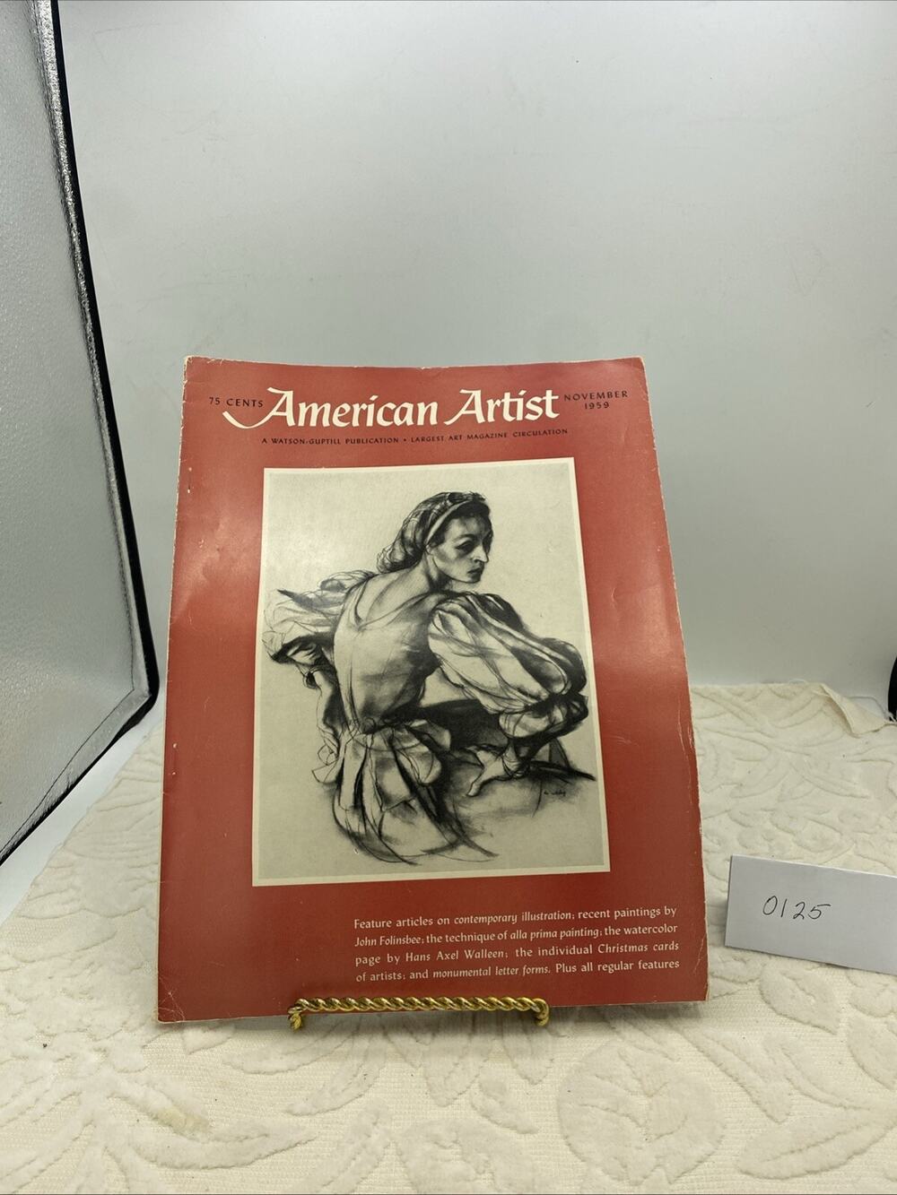 AMERICAN ARTIST November 1959 Alla Prima John Folinsbee Hans Axel Walleen